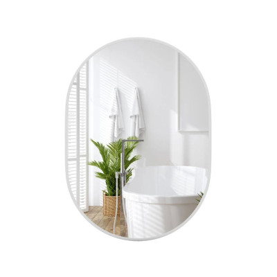 Koupelnové zrcadlo BA8083 s kovovým rámem a odolností proti vodě - A