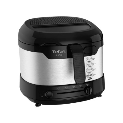 Olejová fritéza TEFAL Uno FF215D30, černá/nerez - B