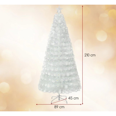 Umělý vánoční stromek CM24744DE-21, 210 cm, bílý - A