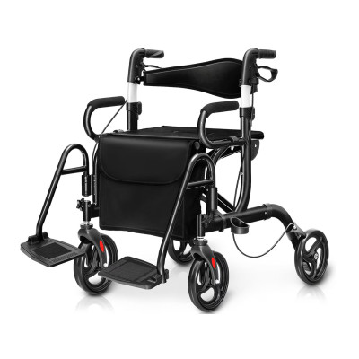 Chodítko Goplus Rollator se sedákem JH10010BK - A