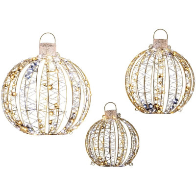 Sada vánočních koulí CM24148DE-GD, zlatá - A