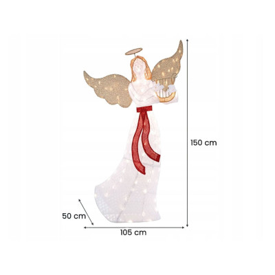 Světelná figurka anděla CM24947DE, 200 světel, 150 cm - A