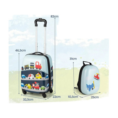 Příruční dětské zavazadlo a batoh BN10004NY, modré - A