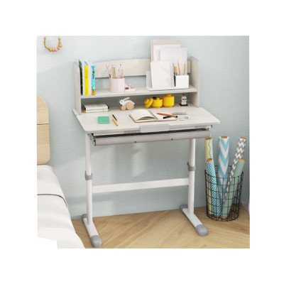 Dětský psací stůl HY10284GR s jednou zásuvkou a 2 policemi, šedý - A