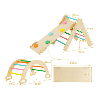 Dřevěná barevná lezecká sada TS10167CL - B