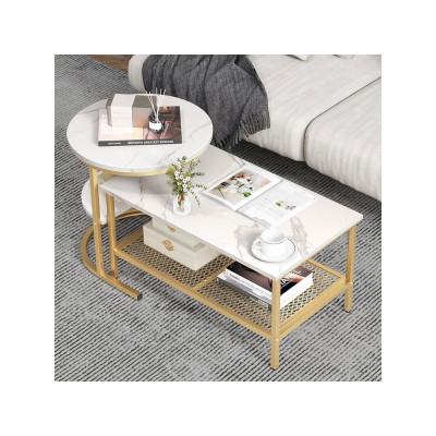 Sada 2 stolků JV11232GD, zlatá - B