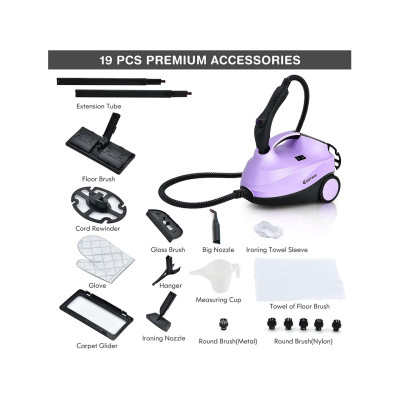 Víceúčelový parní čistič ES10530DE-PU s 1,5l nádrží na čištění, fialový - B