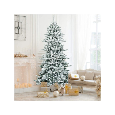 Umělý vánoční stromek CM22806 s tužkou a šiškami, 210 cm - A