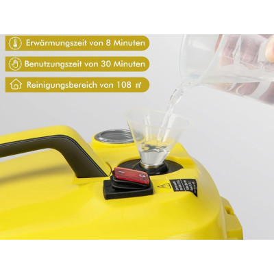 Parní čistič ES10431DE-YW s kolečky a tyčovou rukojetí, žlutý - B