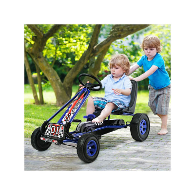 Šlapací motokára TY283250BL s nosností až 30 kg, modré - A