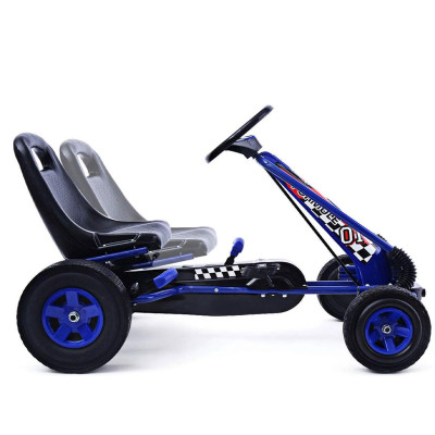 Šlapací motokára TY283250BL s nosností až 30 kg, modré - A