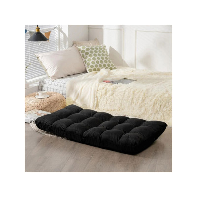 Rozkládací křeslo HW66636DK, 14polohové nastavení, černá - A