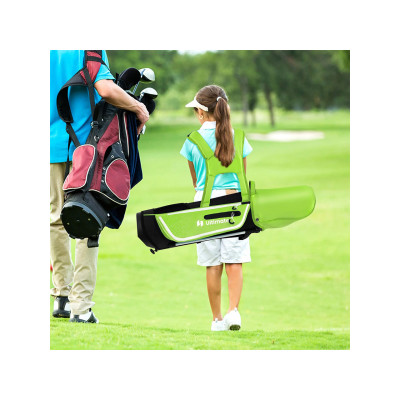 Kompletní sada golfových holí Junior SP38122GN, s pláštěnkou pro praváky, zelené - A