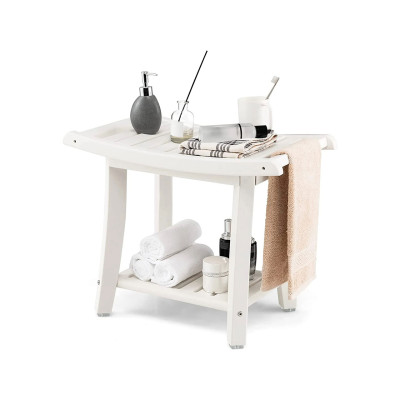 Koupelnová lavice do sprchy BA7859WH, 60,5 x 34 x 48 cm, bílá - A