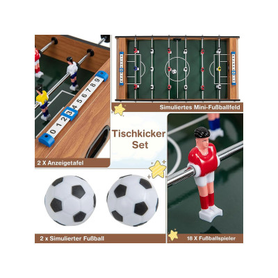 Mini stolní fotbal UY10044BN 69 x 60 x 24 cm, hnědý - B