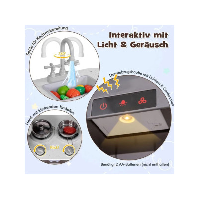 Dětská kuchyňka TP10223CF, 121 x 29 x 83 cm, hnědá - B