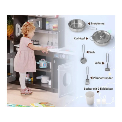 Dětská kuchyňka TP10223CF, 121 x 29 x 83 cm, hnědá - B