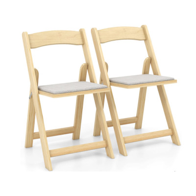 Sada 2 skládacích jídelních židlí JV11740NA-2, přírodní - B