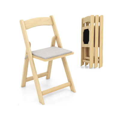 Sada 2 skládacích jídelních židlí JV11740NA-2, přírodní - B