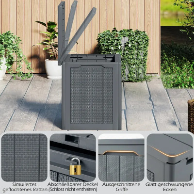 Venkovní úložný box NP12485GR, 96 l, s uzamykatelným víkem - A