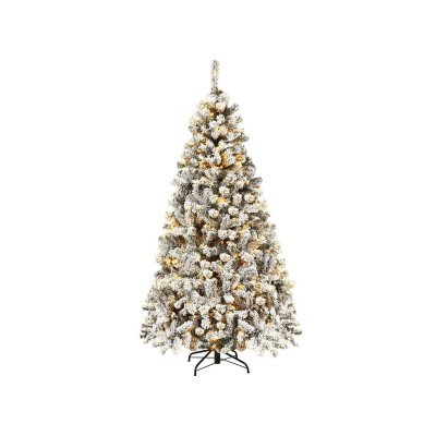 Zasněžený vánoční stromeček CM22728DE, s LED světly, 180 cm - A