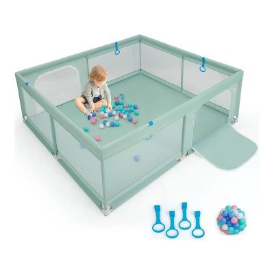 Ohrádka pro děti UY10069GN, 200 x 180 cm, zelená - A