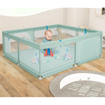 Ohrádka pro děti UY10069GN, 200 x 180 cm, zelená - A