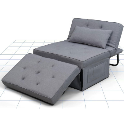 Křeslo XC-TDG1, 3v1, až 300 kg, šedé, 91 x 69 x 35 cm - B