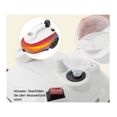 Parní čistič ES10500DE-WH s 28 kusy příslušenství, bílý - A