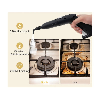 Parní čistič ES10500DE-WH s 28 kusy příslušenství, bílý - A