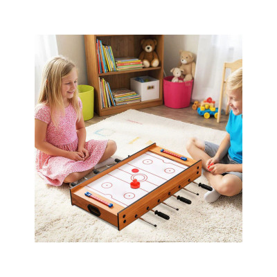 Herní stůl 2 v 1 UY10205 s kompaktní deskou na stolní fotbálek a hokej - N