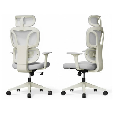 Ergonomická otočná židle BS5, šedá - B