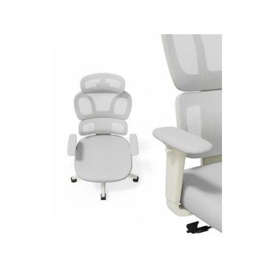 Ergonomická otočná židle BS5, šedá - B