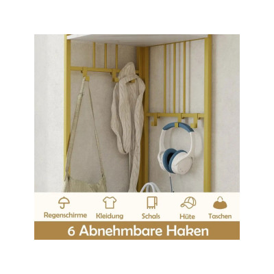 Rohový věšák na kabáty JV12208WH, čtyřpatrový - A