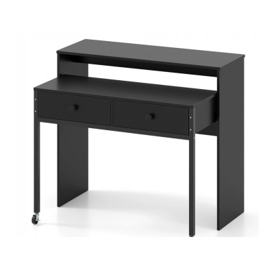 Vysouvací psací stůl CB10920DK, 100 x 63 x 88 cm, černý - B