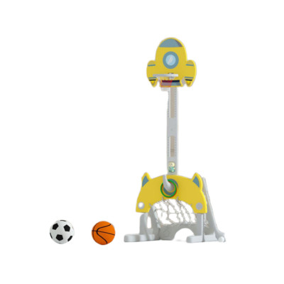 Basketbalový koš, žlutý, 41 x 48 x 142 cm