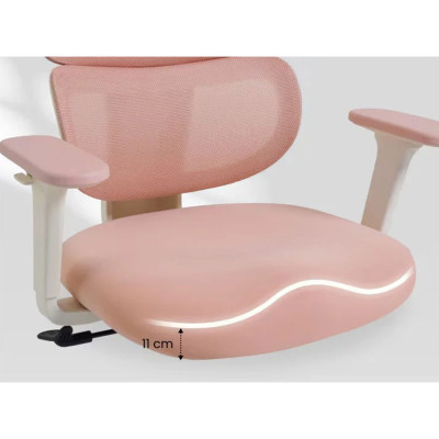 Ergonomická kancelářská židle BS5P, růžová - B