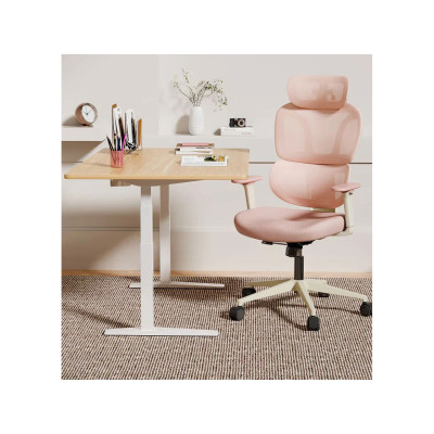 Ergonomická kancelářská židle BS5P, růžová - B