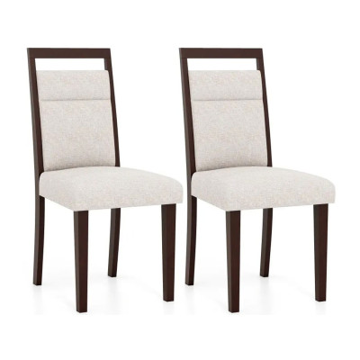 Sada 2 čalouněných jídelních židlí KC58815BE s čalouněným sedákem a sklopným opěradlem - A