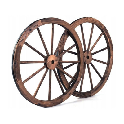 Dřevěná zahradní dekorace GT4079, 2 kusy, hnědá - A