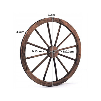 Dřevěná zahradní dekorace GT4079, 2 kusy, hnědá - A