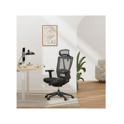 Ergonomická kancelářská židle BS14B, černá - A