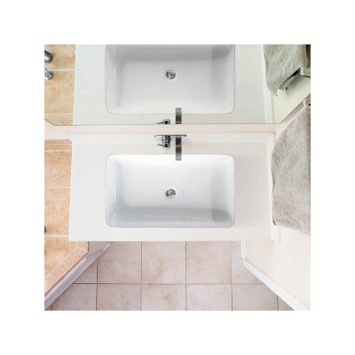 Porcelánové umyvadlo BA7540, 60 x 35 x 11 cm, bílé - A