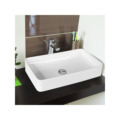 Porcelánové umyvadlo BA7540, 60 x 35 x 11 cm, bílé - A