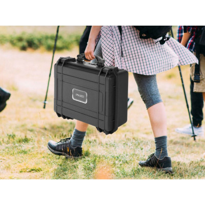 Přenosné vodotěsné pevné pouzdro TA10007 s přizpůsobitelnou pěnou, černý - A