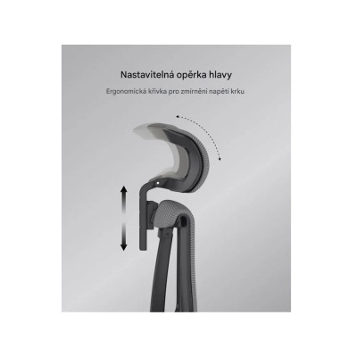 Ergonomická kancelářská židle C7G-Air-Pro, šedo/černá - B