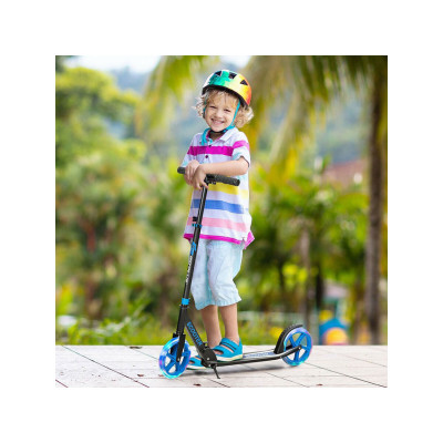 Dětská skládací koloběžka SP38153BL s LED světly, modrá - N