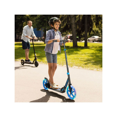 Dětská skládací koloběžka SP38153BL s LED světly, modrá - N