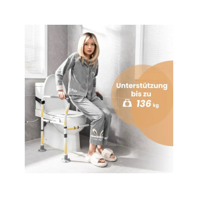 Bezpečnostní zábradlí na toalety JH10015GR, šedé - A