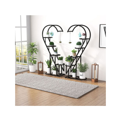 Stojan na rostliny GT4090DK s háčky na zavěšení, černý - B